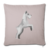Schnauzer Throw Pillow Cover 18” x 18” - light taupe